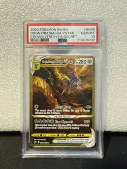 PSA 10 Origin Forme Dialga Vstar GG68/GG70 Crown Zenith Holo Pokemon Card - Image 1