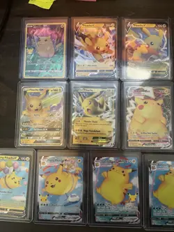 Pikachu Lot Of 10 Pokemon Cards TCG - VMax, Surfing, Flying, GX Celebrations NM - Image 2