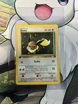 EEVEE 55/82 1st Edition Team Rocket Set WOTC - Pokemon Card 2000 - Image 1