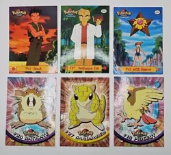 Topps Pokemon LP Card Lot Of 6 Vintage WOTC Brock Professor Oak Sandshrew Rare - Image 1