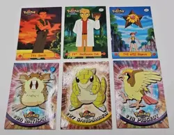 Topps Pokemon LP Card Lot Of 6 Vintage WOTC Brock Professor Oak Sandshrew Rare - Image 2
