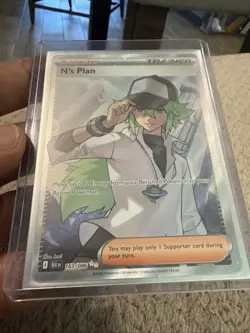 Pokemon TCG Black Bolt Ultra Rare Trainer Card N's Plan 163/086 - Image 3