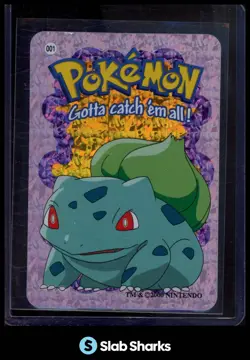 2000 POKEMON #001 BULBASAUR PRISM STICKER CARD - Image 1