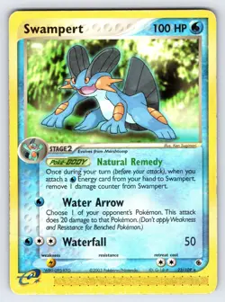 Swampert 23/109 EX Ruby & Sapphire Pokemon Card TCG e-Reader Non Holo Rare - Mp - Image 1