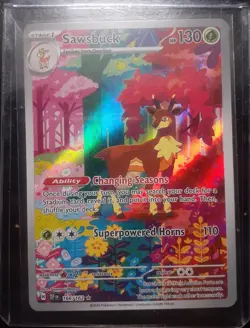 Sawsbuck 166/162 SV05 Temporal Forces Illustration Rate Pokemon Card NM - Image 1