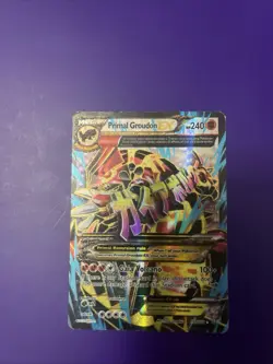 Pokemon Primal Groudon EX Full Art Ultra Rare Card 151/160 HP - Image 1