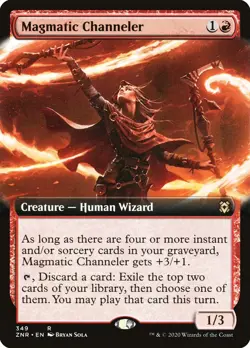 1x Magmatic Channeler Extended Art Ex+ ZNR x1 Mtg Magic the Gathering Changie - Image 1