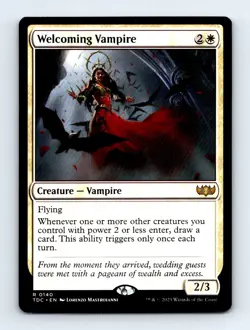 #140 2025 Tarkir: Dragonstorm Commander TDC Welcoming Vampire Rare - Image 1