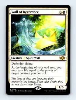 #139 2025 Tarkir: Dragonstorm Commander TDC Wall of Reverence Rare - Image 1