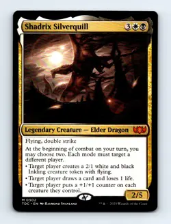 #302 2025 Tarkir: Dragonstorm Commander TDC / Shadrix Silverquill Mythic - Image 1
