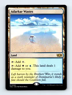 #338 2025 Tarkir: Dragonstorm Commander TDC * Adarkar Wastes Rare - Image 1