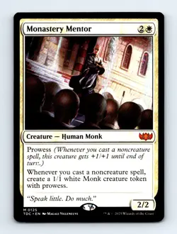#125 2025 Tarkir: Dragonstorm Commander TDC _ Monastery Mentor Mythic - Image 1