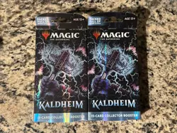 TWO Magic The Gathering Kaldheim Collector Booster Pack Sealed 630509922086 - Image 1