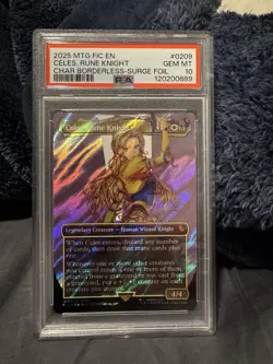 Celes, Rune Knight (Borderless) (Surge Foil) - Commander: FINAL FANTASY Psa 10 - Image 1