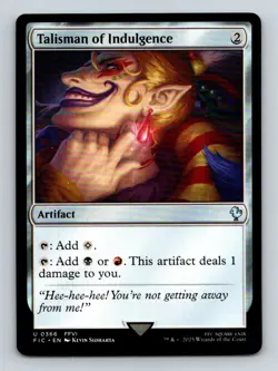 #366 Talisman of Indulgence 2025 Final Fantasy Commander ` Uncommon - Image 1