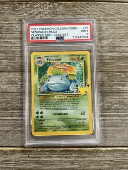 Graded PSA 9 2021 Pokemon Celebrations Venusaur-Holo Classic Coll-Base Set # 15 - Image 1