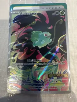 Pokemon Bulbasaur 133/132 English Mega Evolution Stamped Promo SEALED - Image 1