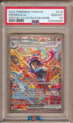 2024 POKEMON GRENINJA EX TWILIGHT SPECIAL ILLUSTRATION #214 PSA 10!! WOW - Image 1