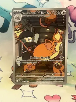 2025 Pokemon SV Destined Rivals DRI EN Team Rocket's Raticate #202/182 - Image 1