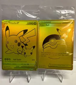 Pokemon Pikachu V Poke' Ball Celebrations Promos SWSH #145 #146 SEALED! - Image 1