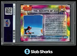 1999 TOPPS POKEMON THE FIRST MOVIE REBIRTH OF ASH RAINBOW FOIL PSA 5 - Image 2