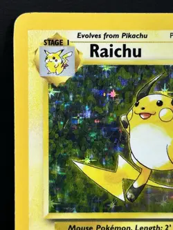 Raichu 014/102 Holo Rare Pokemon Base Set 1999 Near Mint - Image 2