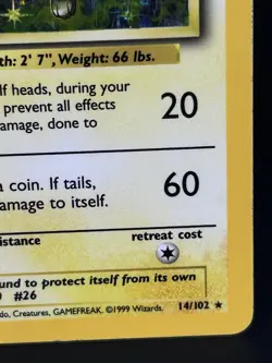 Raichu 014/102 Holo Rare Pokemon Base Set 1999 Near Mint - Image 4