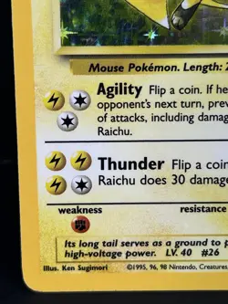 Raichu 014/102 Holo Rare Pokemon Base Set 1999 Near Mint - Image 5