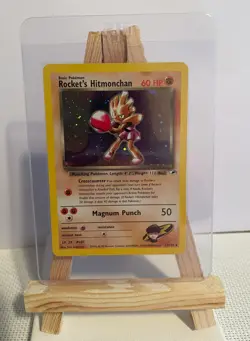 Rocket's Hitmonchan 011/132 Gym Heroes SWIRL Holo Rare Pokemon TCG Team Rocket - Image 1