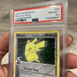 2006 Pokemon EX Pikachu 93/92 HOLO Legend Maker Secret Rare - PSA 8.5 - Image 3