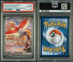 2025 POKEMON DESTINED RIVALS SPECIAL ILLUSTRATION RARE ETHAN'S HO-OH EX PSA 10 - Image 3