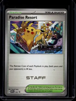 Pokemon TCG Paradise Resort 150 World Championships 2024 Staff Promo NM - Image 1