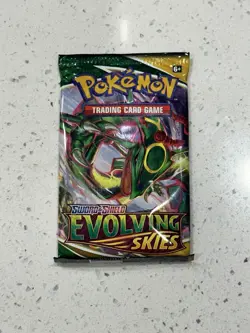 2021 Pokemon Evolving Skies Booster Pack Factory Sealed Rayquaza Art NEW - Image 1