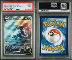 Hisuian Samurott V GG51 PSA 9 Full Art Crown Zenith Galarian Gallery Pokemon TCG - Image 3
