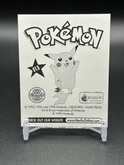 1999 Merlin Pokemon Slowpoke Prism Sticker #S13 MINT - Image 2