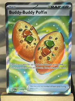 Buddy-Buddy Poffin - 167/132 Mega Evolution - Full Art Secret Rare Pokemon - NM - Image 1