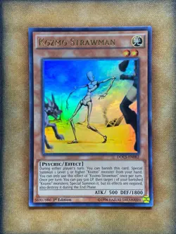 Yugioh Kozmo Strawman DOCS-EN082 Ultra Rare 1st Ed LP - Image 1