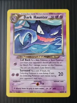 Pokemon Card Neo Destiny Dark Haunter 36/105 Uncommon Unlimited LP+ - Image 1