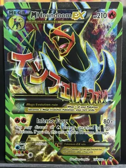 Pokemon TCG M Houndoom EX Full Art 154/162 XY Breakthrough Holo Card - Image 1