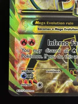 Pokemon TCG M Houndoom EX Full Art 154/162 XY Breakthrough Holo Card - Image 4