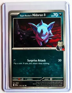 Team Rocket's Nidoran ■ 114/182 Common ■ Pokemon Card Near Mint - Image 1