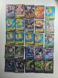Pokemon V Card Lot 25 Ultra Rare Holo - Surfing Pikachu, Tyranitar, Blaziken - Image 1
