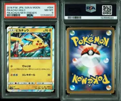 Pikachu PSA8 004 004 2016 Pokemon card Near mint unopenedseal - Image 1