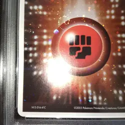 Pokemon PSA8 Fighting Energy Aqua vs Magma 2003 holo energy card - Image 4