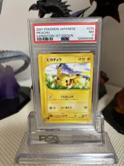 Pikachu PSA7 First Basic Expansion Pack 016/128 Pokemon Card - Image 1