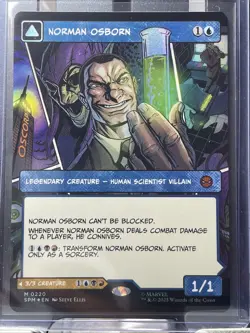 MTG Marvel Spider-Man, Norman Osborn / Green Goblin- Borderless Foil - Image 2