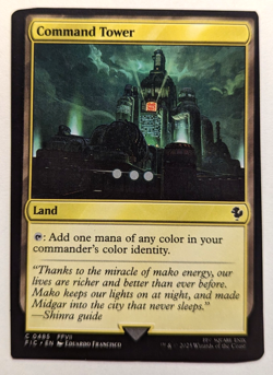COMMAND TOWER #485 FFVII - MISPRINT / MISCUT - Final Fantasy - MTG Magic - Image 1