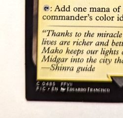 COMMAND TOWER #485 FFVII - MISPRINT / MISCUT - Final Fantasy - MTG Magic - Image 5