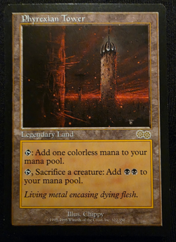 Phyrexian Tower Urzas Saga Rare Lightly Played MTG Magic 2 - Image 2