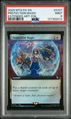 PSA 9 MINT 2025 Protection Magic Extended Foil #0107 MTG Final Fantasy POP 1🩵💫 - Image 1